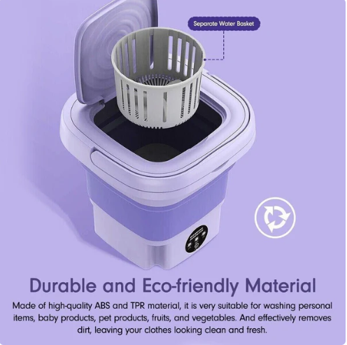 Foldable Washing Machine, 9L High Capacity Mini Washer with 3 Modes